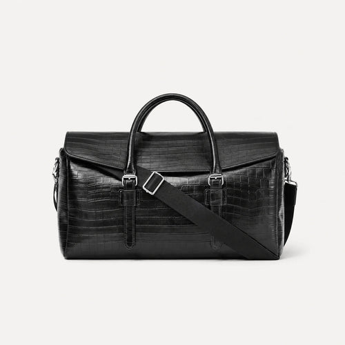 Croc-Embossed Leather Bag