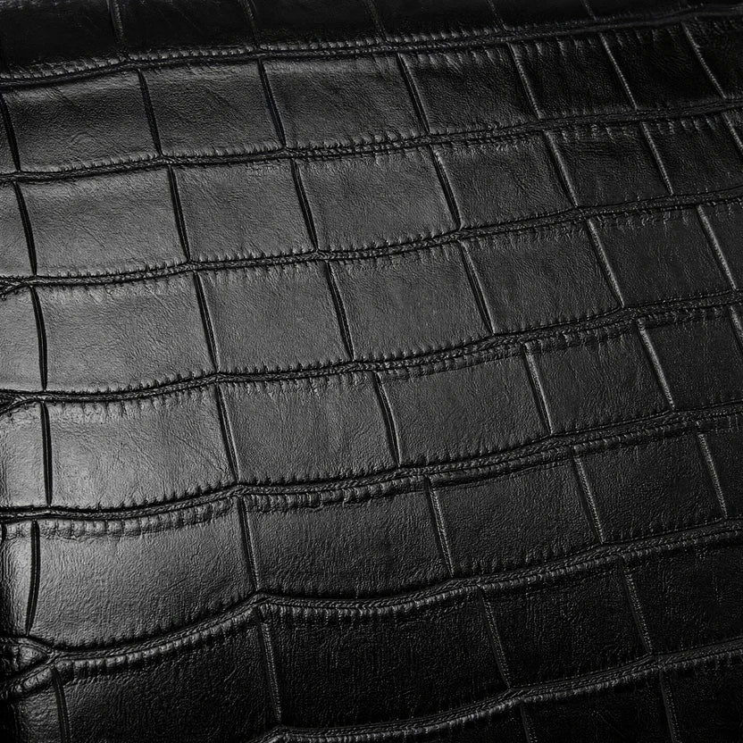 Croc-Embossed Leather Bag